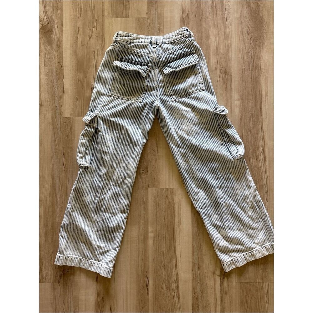 wild fable Striped Cargo Jeans in Light Blue and White - Picture 5 of 5